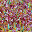 Blütentaumel, 2022, 70 x 100 x 4 cm, Öl und Pigmente, 2.400 €
